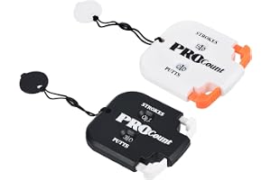 PATIKIL Golfpoängräknare, 2-pack 2 siffror scoring-behållare minigolf, skottslagräknare för golfspel, resultattavla, utomhussport, resultattavla, vit + orange, svart +