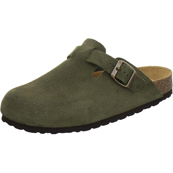 VITAFORM® Klompen voor dames en heren, volledig rundleer, zeer dempend voetbed, zuiverste natuurlijke kurk, werkschoenen voor onderhoudswerkzaamheden, handgemaakte schoenen, breedte H, Luipaard 39