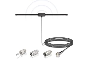 Bingfu DAB FM-radioantenn FM-dipolantenn med 3 meter förlängningskabel för inomhus Bose Wave musiksystem DAB radio hem stereo