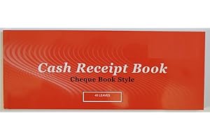 ABBEYSHAKE cash receipt book - cheque book style with counterfoil
