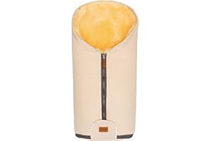 Fillikid Baby Fußsack Winter Pamir & Windel Blaubär, Winterfußsack Lammfellfußsack für Babyschale, Kinderwagen, Buggy, Echtes Lammfell, Fillikid Fußsack