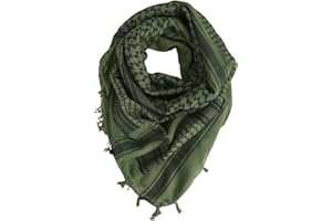 DOMINATOR URBAN COMBAT Écharpe tactique Shemagh avec franges 100 % coton - Shemagh Tactical Desert Shemag - Foulard pour homme et femme - 100 x 100 cm - Plusieurs couleurs