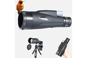 Monokular Teleskop 12-36X60 ED Zoom Monokulare（24MM Okular + 60MM Objektivund） Wasserdicht mit BAK4 Prisma & FMC Linse with Adapter and Tripod für Klettern Ballspiele Wildtierbeobachtung