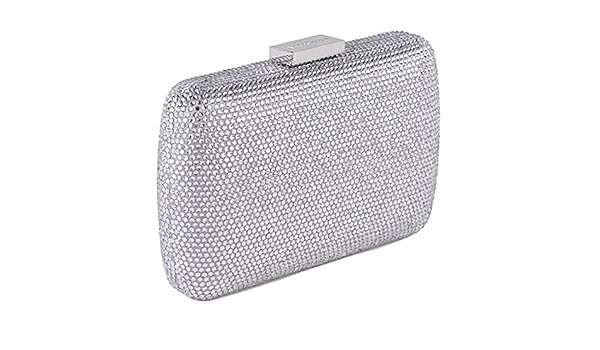 Anna Cecere Borsa clutch, Everina Argento, in raso - ACACA007CRISTAL :  Amazon.it: Scarpe e borse