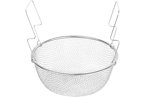 MOVKZACV Sdkmah9 Panier à frites à la maison Snack Mini Friteuse Outil de Cuisine Passoire Poignée Portable en Acier Inoxydable Vaisselle