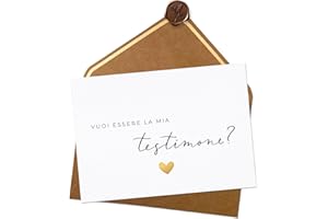 Joli Coon - Vuoi essere la mia testimone carta con busta e sigillo in ceralacca - Mia testimone di nozze proposta