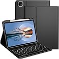 typecase Keyboard for iPad Air 11 (M3/M2, 2025/2024), Pro 11 (4th/3rd/2nd/1st Gen) & iPad Air 5th/4th with Multi Viewing Angle, PU Leather, Magnetic Detachable Wireless Keyboard case, Pencil Holder