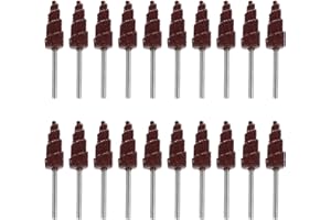 VILLCASE 20pcs Cone Shape Abrasive Flap Wheel, Sanding Flap Wheel for Drill, 80 Grit, 1/2" Shank, Ideal for Polishing Plastic Wood & Metal Surfaces
