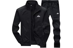 LBL LEADING THE BETTER LIFE LBL Men's Casual Tracksuit Set 2 Piece Athletic Sweat Suits Long Sleeve Full-Zip Running Joggers Set