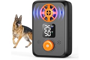 TAOQFUNNY Anti Barking Device for Dogs Indoor Outdoor, Safe 5 Levels Ultrasonic Dog Barking Deterrent Devices with 50FT Range, Dog Barks No More Control Training Device Tools for Small Medium Large Dog Puppy