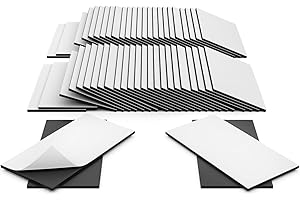 THE MAGNET SHOP TMS Self Adhesive Magnets for Crafts | Pairs of Small Sticky Magnetic Strips, 0.85mm thick (20 Pairs, 35 x 20mm)