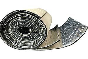 ZESLIV Aislante Térmico Insonorizante Aluminio Papel Adhesivo para Coche Vehículo 50cmx300cm (10mm de Grosor) Espuma Aislante Acústico Insonorización insonorizantes para automóviles