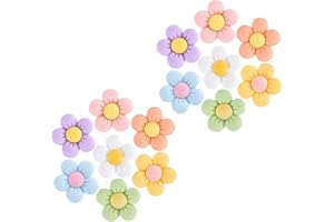 SHANBYE Blumen Schuh Charms mit Knöpfen,14 PCS Blumen Krokodil Anhänger Niedliche Cartoon Charms Blumen Anhänger Für Crocs für Mädchen Jungen und Erwachsene
