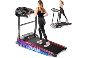 FITFIU Fitness Cinta de Correr Plegable, 1500W 14km/h, inclinación Manual, Superficie 40x110cm, 12 programas, Pantalla LCD, pulsómetro, Ruedas de Transporte