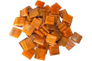 Armena Mosaikstein Gelb und Kupfer Textur 2x2cm 130g (Circa 43 Stück)