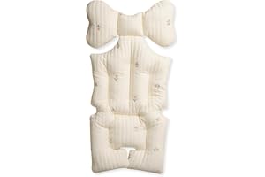 SONARIN Suave Colchoneta Silla Paseo,Cojín Carro Bebe Universal Funda Silla Paseo Grueso Algodón Cojín de Asiento Reductor de Asiento para Cochecito Asiento de Coche(Tulipán)