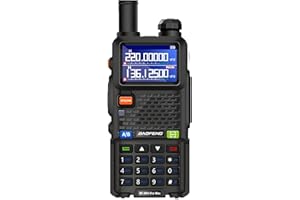 GENERIC BAOFENG UV-5RH Walkie Talkie Radio Bidireccional de Cuatro Bandas, Potencia de 14.5W, Batería de Larga Duración, Cargador USB-C, Radio de Dos Vías, Comunicación de Largo Alcance