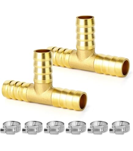 Uxcell 8mm Or 5/16" ID Brass Barb Splicer Fitting,Straight Barb Hose Fitting Air Gas Water Fuel - View #12