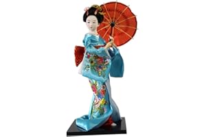 FANCY PUMPKIN Muñecas japonesas Geisha Girl Geiko Kimono muñeca decoración del hogar Colección de arte, # 18