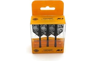 CUESOUL Rost Tige de fléchettes et ailettes intégrées Standard/Poire-Larme/Forme Mince avec Motif Attrayant, Lot de 3 pièces