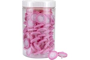 LABFIL 100 Pezzi Filtri per Siringa PTFE Idrofila, Diametro di 25 mm e Dimensione dei Pori di 0,22um, Filtro per Siringa per Laboratorio Scientifico, Biomedicina
