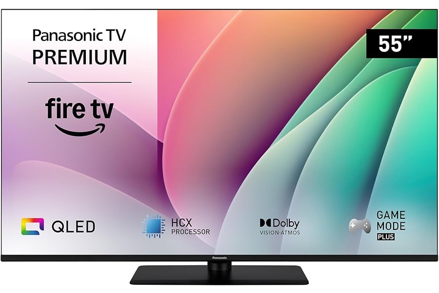 Panasonic Premium TV-55W80AEZ, W80 Series 55 Inch Smart, QLED 4K Ultra HD, Fire OS, Dolby Vision and Atmos, Game Plus Mode, Alexa Voice Control, Airplay, 2024, Black3.8 out of 5 stars193€399.00
