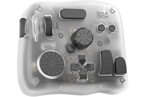 TOUR BOX TourBox Elite Plus - iPad Disegno, Controller Bluetooth per Montaggio Video Fotografico, Console Creativa iPad/Mac/Windows, Tastiera Programmabile per Procreate, Lightroom, Photoshop, DaVinci Resolve
