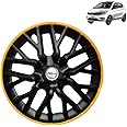 PRIGAN Wheel Cover for Tiago 14 Inch Black Yellow Wheel Cap (Available in 12,13,14 Inch) (Set of 4 Pcs) (Press Fitting) Model- Power GT Yellow-14