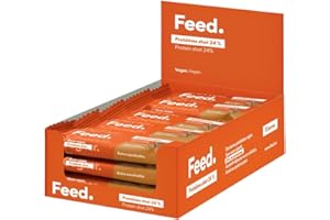FEED. SMARTFOOD Feed. | Barre hyperprotéinée extra cacahuete | Ultra protéinée, Sans sucre, sans gluten et vegan | 15 barres protéinées de 55g