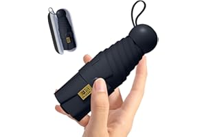 MOORRLII Mini Travel Folding Umbrella for Purse - UPF 50+ Sun & Rain UV Protection, Windproof Small Compact Lightweight Design Fits in Pocket or Bag, Portable Wallet Parasol for Commuter, Men Women Boys Girls