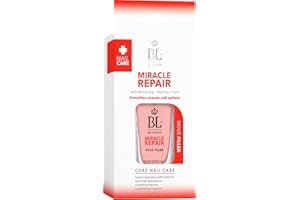 BL Miracle Repair Ridge Filler & Base Coat - Nail Strengthener for Ridged & Discolored Nails, Nail Whitener, Clear Nail Varnish, Smoothing Nail Care Treatment, Fills Ridges & Promotes Healthy Nails