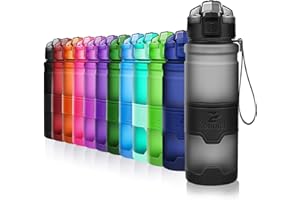 ZOUNICH Botella Agua Deporte Botellas Agua Niños sin BPA, Reutilizable Tritan Plástico Ecologica con Filtro, 400ml/500ml700ml/1l, Cantimploras para Gimnasio, Bicicleta, Colegio, Oficina, Viajes