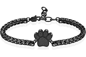 VCCWYQK Paw Print Urn Bracelet for Ashes for Dog/Cat Cremation Jewelry for Ashes Cute Animals Adjustable Memorial Keepsake Bracelets Jewelry Gifts for Women