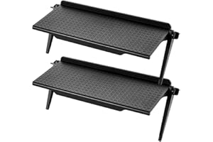 EABDICE 2 Pezzi Nero Supporto per Ripiano Superiore TV, Ripiano TV Monitor, Ripiano Superiore TV, Scaffale TV Schermo Organizer, Applica a Per Computer TV a Schermo Piatto