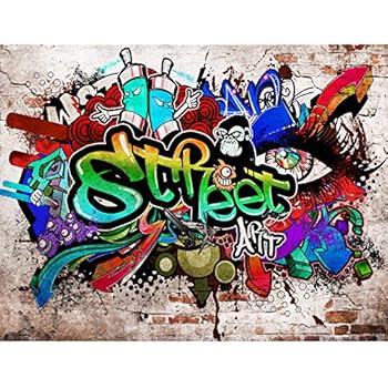 Fototapeten Graffiti Streetart 352 x 250 cm Vlies Wand Tapete