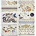 10 SheetsTemporary Tattoos Body Paints, SUMERSHA Halloween Temporary Tattoos Metallic Tattoos Waterproof 47 Different Patterns Lotus, Koi Fish, Wings, Sexy Lady