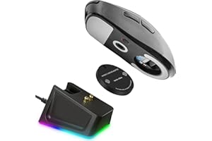 REEYEAR Dock di ricarica con indicatore RGB Compatibile con Logitech G502 X Lightspeed G Pro x Superlight Wireless Gaming Mouse,4.9Ft USB Charger Cable Stand adatto per Logitech G703/G903 X Mouse da gioco