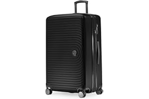Hauptstadtkoffer - Mitte - Grande Valise Rigide, Trolley, Valise, TSA, 4 roulettes, Bagage en soute avec Extension de Volume de 8 cm, 77 cm, 130 litres, Noir