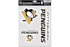 Wincraft Pittsburgh Penguins Multi-Use NHL Aufkleber-Set (3 STK.)