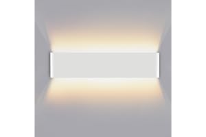 Lureshine Applique da Parete Interno 16W 40CM Su e Giù Applique Alluminio Moderno/Decorare Aplique da Interni Bianco Caldo 3000k Lampade da Parete Adatto a Soggiorno|Stanza|Scala(Bianco)