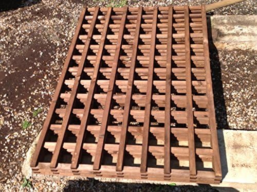 Heavy duty made garden trellis treated in dark brown preserver PAY DELIVERY ONCE (6ftx3ft, Brown)