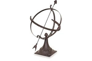 ‎ANTIKAS Antikas Sonnenuhr | Landhaus Dekoration | Gartenuhr im Kolonialstil | Uhr Skulpur