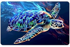 Peacoblue Bank Card Sticker Colorful Sea Turtle Credit Debit Card Custom Skin Cover Protector, 4 Styles Waterproof Scratch-Proof and Aesthetic Decal for Most Popular EBT Transportation Key Card