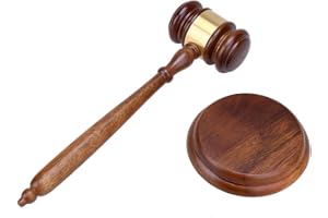 AMAZINGDEAL365 Enchères Marteau, faite à la main en bois durable Craft Avocat juge Enchères Marteau Maillet cour Décor, Couleur 2