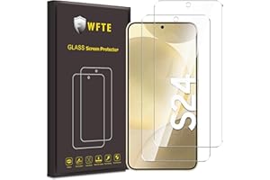 WFTE 2-pak ochraniaczy ekranu do Samsung Galaxy S24/S25 5G, odporne na zarysowania, wysoka przejrzystość, ochrona przed odciskami palców, bez pęcherzyków powietrza, bezpyłowe szkło hartowane premium