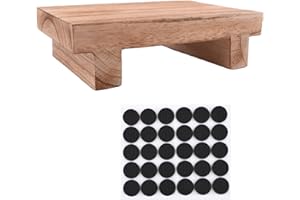 JIAKALAMO Multifunktionaler Tritthocker aus Massivem Holz - Stabil für Hohe Betten, Küche, Wohnzimmer, Schrank - Für Kinder und Erwachsene - 25 x 18 x 7cm
