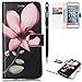 Produktbild iPhone 6 Handyhülle,iPhone 6S Hülle,WIWJ PU Cover Case Leder[Gemalt zwei-in-one Kann Getrennt Werden Leder Case]Hülle für iPhone 6/iPhone 6S-eine Blume