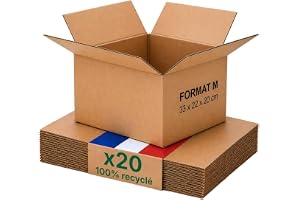 Förpackningslåda M - förpackning 20-31 x 22 x 20 cm - förstärkt - böcker, kläder, tillbehör - Life Pack