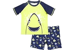 VICROAD Boys Rash Vest & Shorts 2 Piece Swim Set Ages 3 to 8 Years