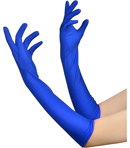 Lichtroze satijnen middellange handschoenen